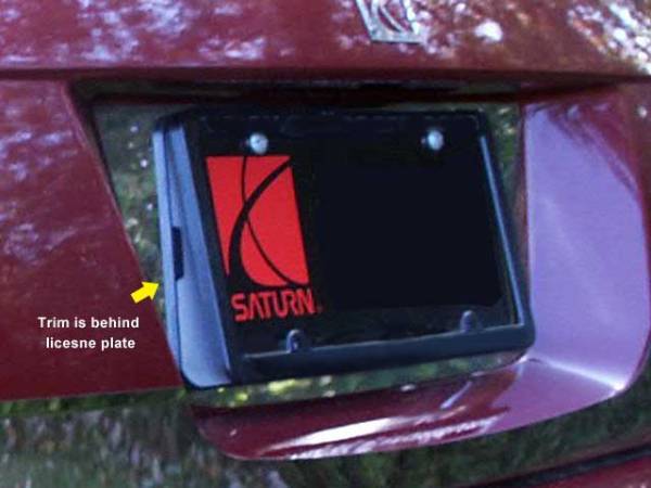 QAA - Saturn Ion 2005-2007, 4-door, Sedan (1 piece Stainless Steel License Plate Bezel 6.92" Width ) LP45410 QAA