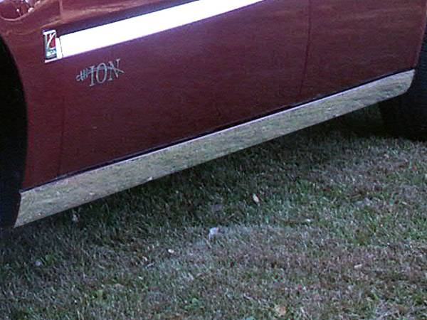 QAA - Saturn Ion 2005-2007, 4-door, Sedan (4 piece Stainless Steel Rocker Panel Trim, On the rocker 2.625" Width Installs below the door.) TH45410 QAA