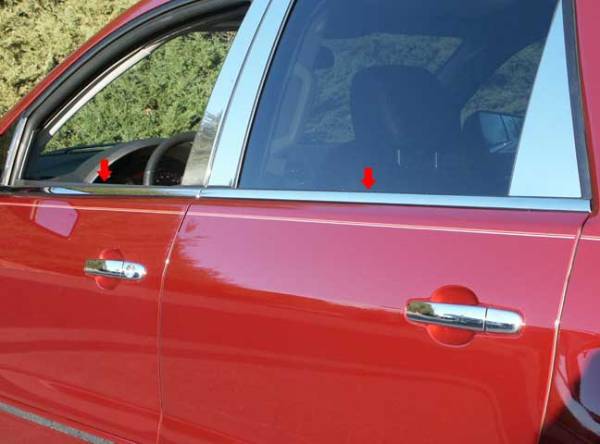 QAA - Saturn Outlook 2007-2009, 4-door, SUV (4 piece Stainless Steel Window Sill Trim Set ) WS47425 QAA