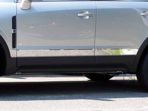 QAA - Saturn Vue 2008-2009, 4-door, SUV (6 piece Stainless Steel Rocker Panel Trim, Upper Kit 3" Width, application above the lower FX Spans from the bottom of the molding DOWN to the specified width.) TH48440 QAA