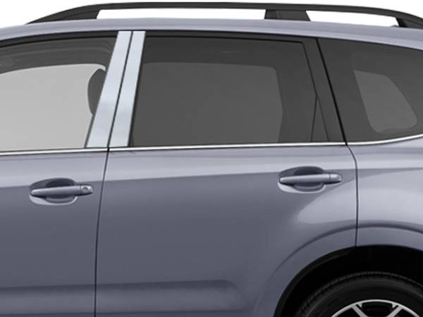 QAA - Subaru Forester 2014-2018, 4-door, Crossover SUV (4 piece Stainless Steel Pillar Post Trim ) PP14440 QAA