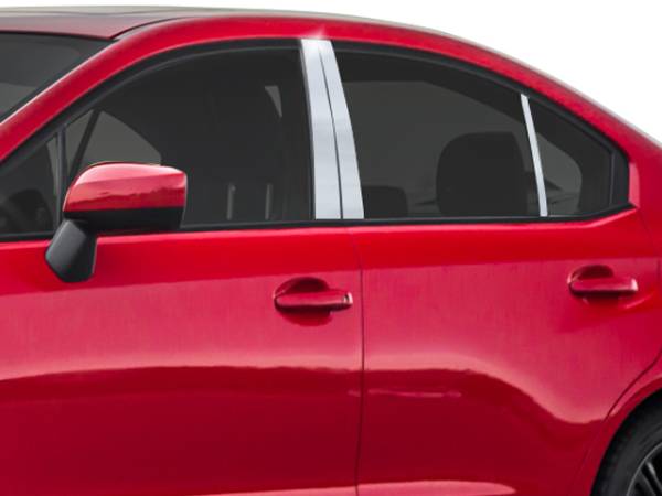 QAA - Subaru WRX 2015-2020`, 4-door, Sedan (6 piece Stainless Steel Pillar Post Trim ) PP15411 QAA