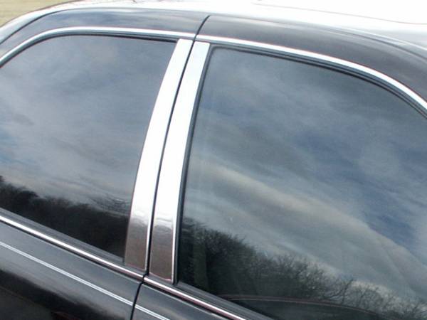 QAA - Toyota Camry 1997-2001, 4-door, Sedan (4 piece Stainless Steel Pillar Post Trim ) PP97130 QAA