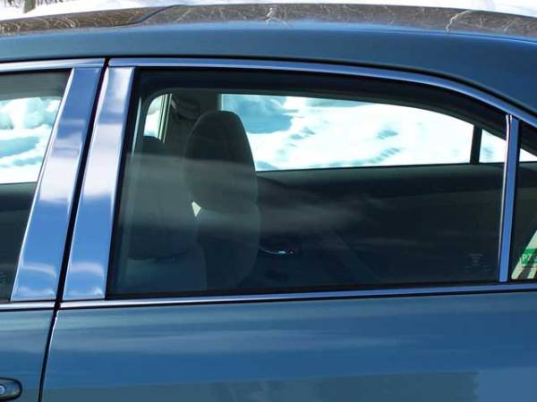 QAA - Toyota Camry 2007-2011, 4-door, Sedan (6 piece Stainless Steel Pillar Post Trim ) PP27131 QAA