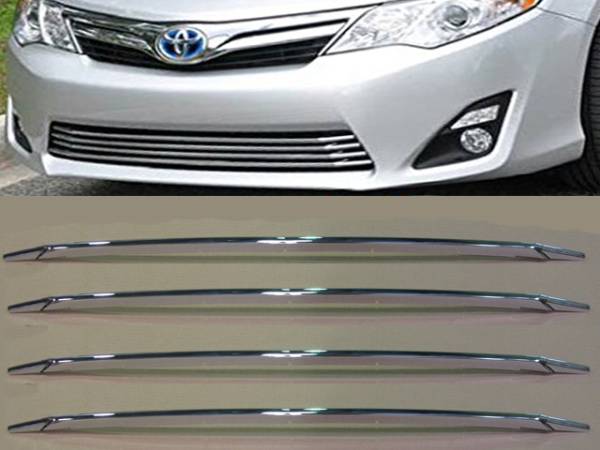 QAA - Toyota Camry 2012-2014, 4-door, Sedan (4 piece Chrome Plated ABS plastic Grill Overlay Bottom Section Inserts ) SGC12130 QAA