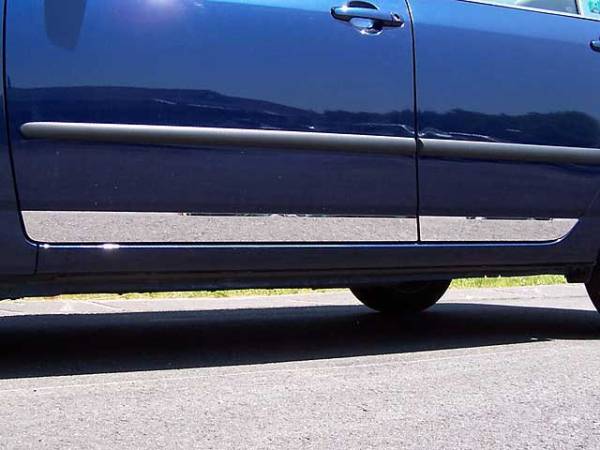 QAA - Toyota Corolla 2003-2008, 4-door, Sedan (4 piece Stainless Steel Rocker Panel Trim, Lower Kit 2.5" Width, With trim crease On the doors Only, spans from the bottom of the door UP to the specified width.) TH24113 QAA