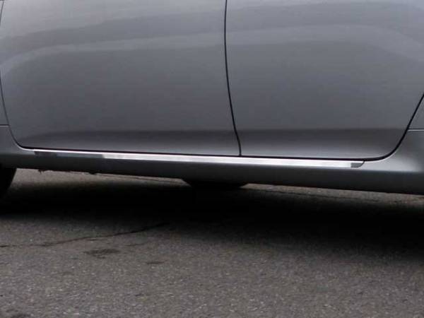 QAA - Toyota Corolla 2009-2013, 4-door, Sedan (2 piece Stainless Steel Rocker Panel Trim, On the rocker 1.25" Width Installs below the door.) TH29112 QAA