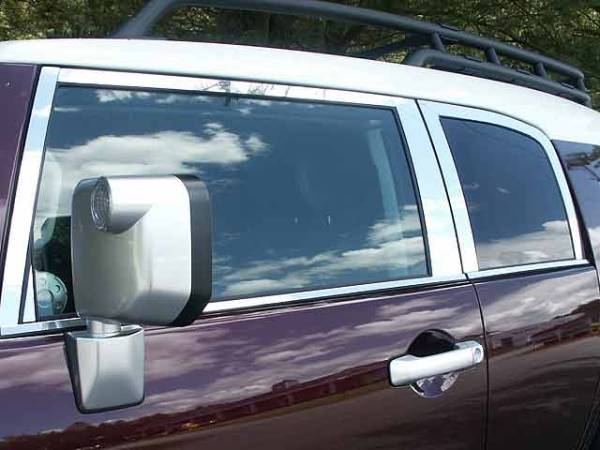 QAA - Toyota FJ Cruiser 2007-2014, 4-door, SUV (18 piece Stainless Steel Window Trim Package Includes Upper Trim, Pillar Posts and Window Sills - FULL Package ) WP27140 QAA