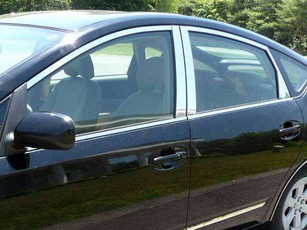 QAA - Toyota Prius 2004-2009, 4-door, Hatchback (14 piece Stainless Steel Window Trim Package Includes Upper Trim, Pillar Posts and Window Sills - FULL Package ) WP24135 QAA