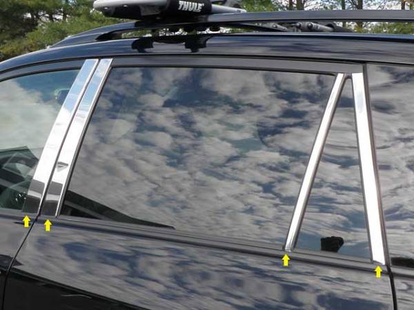 QAA - Toyota Rav4 2006-2012, 4-door, SUV (8 piece Stainless Steel Pillar Post Trim ) PP26182 QAA