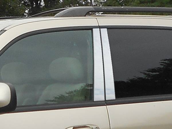 QAA - Toyota Sequoia 2001-2007, 4-door, SUV (4 piece Stainless Steel Pillar Post Trim ) PP26140 QAA