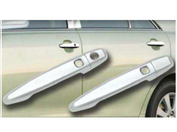 QAA - Toyota Tacoma 2005-2015, 4-door, Pickup Truck, Double Cab (8 piece Chrome Plated ABS plastic Door Handle Cover Kit Includes smart key access ) DH27131 QAA