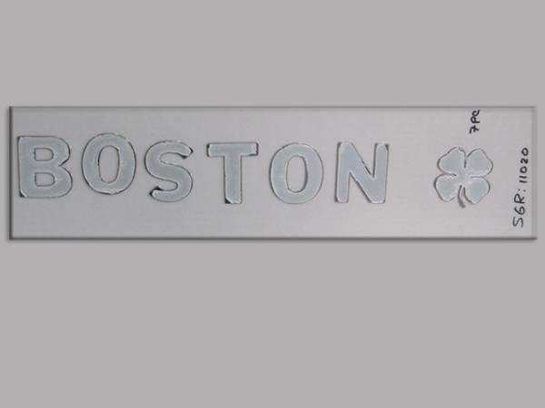 QAA - Universal Decal N/A, Fits ALL (7 piece Stainless Steel "BOSTON" and Clover Universal Decal, each letter is approximately 2"x2," Clover is approximately 2.25" in diameter ) SGR11020 QAA