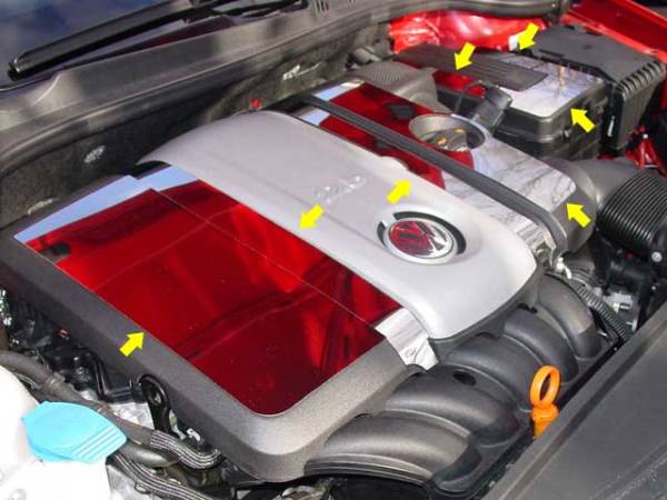 QAA - Volkswagen GTI 2005-2010, 2-door, Hatchback (7 piece Stainless Steel Engine Trim Package ) EP25665 QAA