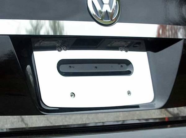 QAA - Volkswagen Jetta 2005-2010, 4-door, Sedan (1 piece Stainless Steel License Plate Bezel 8.17" Width ) LP25665 QAA