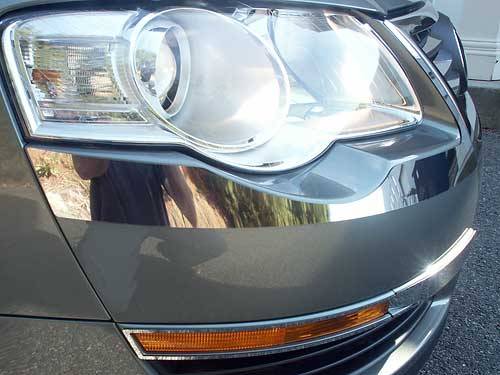 QAA - Volkswagen Passat 2006-2010, 4-door, Sedan (2 piece Stainless Steel Head Light Accent Trim ) HL26675 QAA