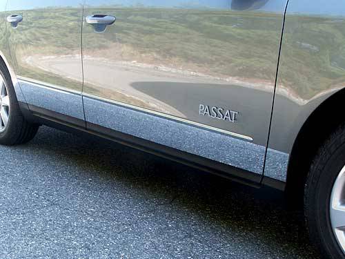 QAA - Volkswagen Passat 2006-2011, 4-door, Sedan (8 piece Stainless Steel Rocker Panel Trim, Full Kit 3.9" - 5.6" tapered Width Spans from the bottom of the molding to the bottom of the door.) TH26675 QAA