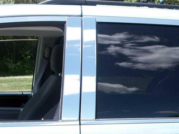 QAA - Volkswagen Routan 2009-2012, 4-door, Minivan (4 piece Stainless Steel Pillar Post Trim ) PP48895 QAA