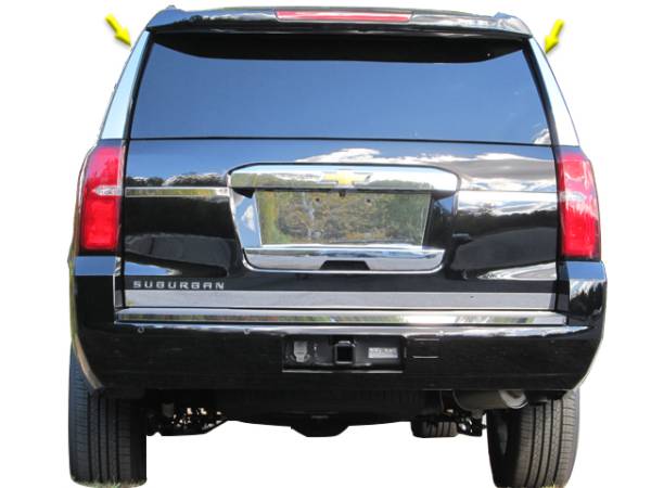 QAA - Chevrolet Suburban 2015-2020, 4-door, SUV (2 piece Stainless Steel Rear Window Trim ) RW55195 QAA