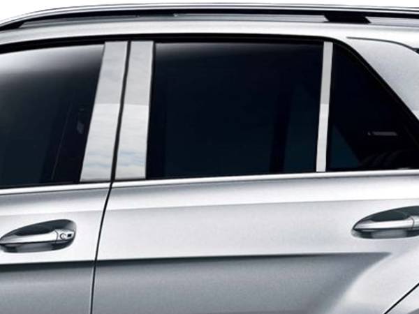 QAA - Mercedes ML Class 2012-2015, 4-door, SUV (6 piece Stainless Steel Pillar Post Trim ) PP12066 QAA