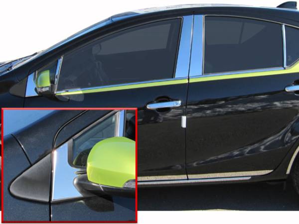 QAA - Toyota Prius C 2012-2019, 4-door, Hatchback (10 piece Stainless Steel Pillar Post Trim ) PP12708 QAA