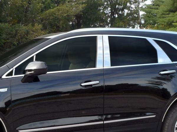 QAA - Cadillac XT5 2017-2020, 4-door, SUV (10 piece Stainless Steel Pillar Post Trim Includes two Front Pillars, front of the mirror ) PP57262 QAA