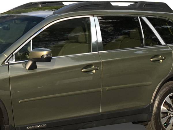 QAA - Subaru Outback 2016-2019, 4-door, Crossover SUV (14 piece Stainless Steel Pillar Post Trim ) PP16483 QAA