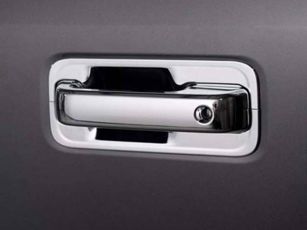 QAA - Ford F-150 2015-2020, 2-door, Pickup Truck (6 piece Chrome Plated ABS plastic Door Handle Cover Kit Includes Key Includes Base Surround) DH55305 QAA