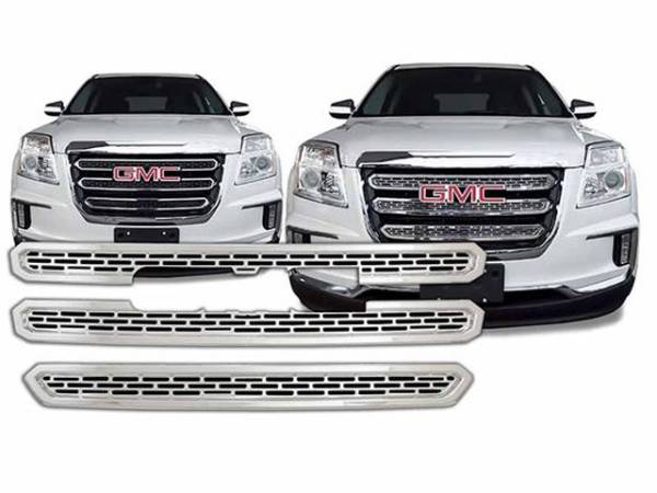 QAA - GMC Terrain 2016-2017, 4-door, SUV (3 piece Chrome Plated ABS plastic Grill Overlay ) SGC56275 QAA
