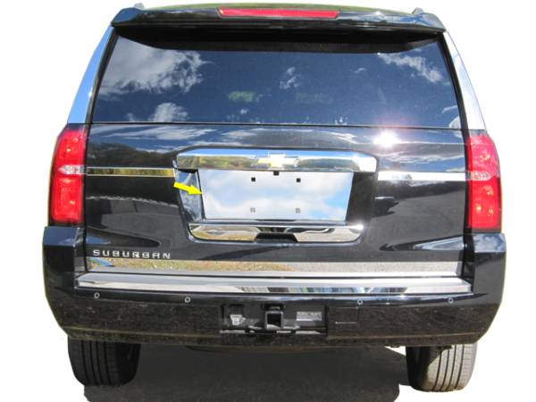 QAA - GMC Yukon 2015-2020, 4-door, SUV (1 piece Stainless Steel License Plate Bezel ) LP55195 QAA
