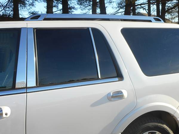 QAA - Ford Expedition 2008-2017, 4-door, SUV, NO EL (6 piece Stainless Steel Roof Rack Trim 2.187" Width, Includes End Cap Pieces ) RR55383 QAA