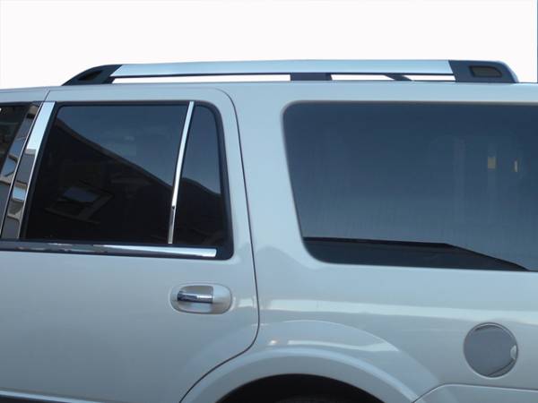 QAA - Ford Expedition 2008-2017, 4-door, SUV, NO EL (2 piece Stainless Steel Roof Rack Trim 2.187" Width, Includes Center Pieces Only ) RR55384 QAA