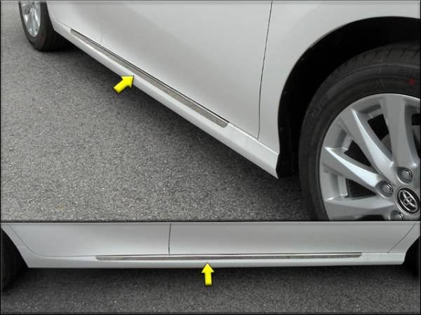 QAA - Toyota Camry 2018-2020, 4-door, Sedan (2 piece Stainless Steel Rocker Panel Trim, Lower Kit 1.25" Width Installs below the door.) TH18131 QAA