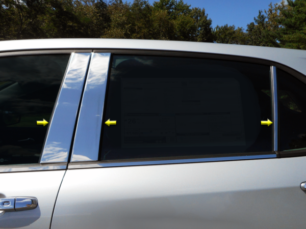 QAA - Chevrolet Equinox 2018-2020, 4-door, SUV (6 piece Stainless Steel Pillar Post Trim ) PP58161 QAA
