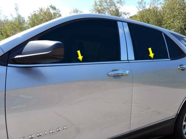QAA - Chevrolet Equinox 2018-2020, 4-door, SUV (4 piece Stainless Steel Window Sill Trim Set 0.5" Width Face of sills ONLY) WS58160 QAA
