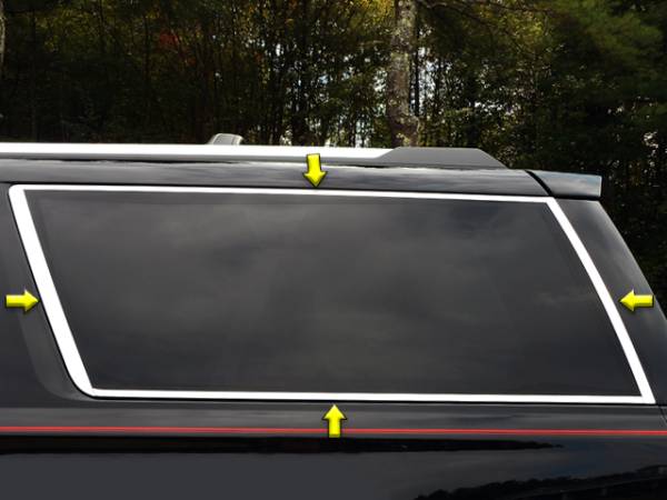 QAA - Chevrolet Suburban 2015-2020, 4-door, SUV (8 piece Stainless Steel Window Trim Package Includes Upper Trim, Pillar Posts and Window Sills - FULL Package ) WP55198 QAA
