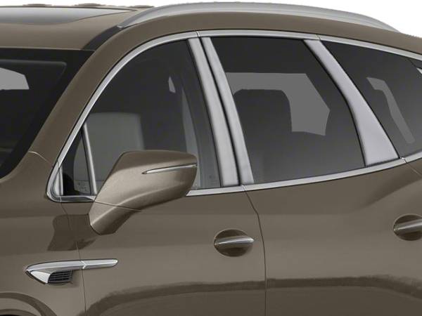 QAA - Buick Enclave 2018-2020, 4-door, SUV (12 piece Stainless Steel Pillar Post Trim Includes 3 front pieces per side. ) PP58532 QAA