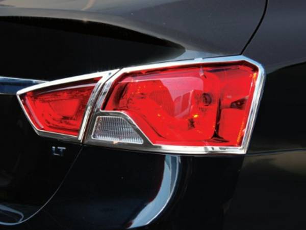 QAA - Chevrolet Impala 2014-2020, 4-door, Sedan, Does NOT fit the Limited (4 piece Chrome Plated ABS plastic Tail Light Bezels ) TL54135 QAA