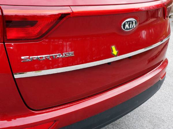 QAA - Kia Sportage 2017-2020, 4-door, SUV (1 piece Stainless Steel License Bar, Above plate accent Trim 1" Width ) LB17835 QAA