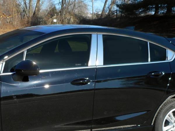QAA - Chevrolet Cruze 2017-2019, 4-door, Hatchback (14 piece Stainless Steel Pillar Post Trim Includes two front and two Rear Pillar pieces and rear triangle ) PP57805 QAA