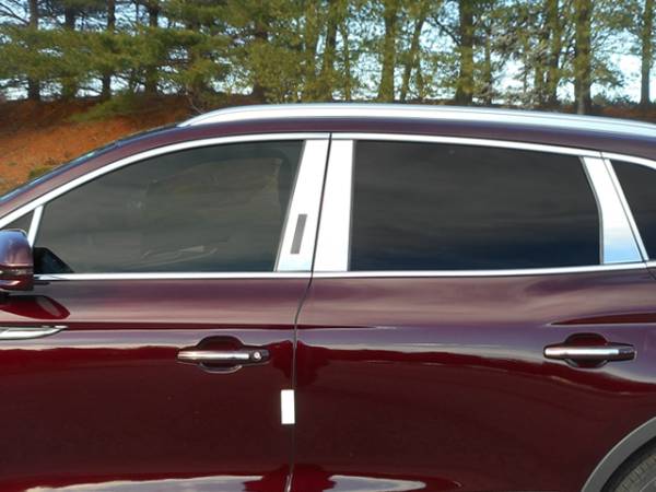 QAA - Lincoln Nautilus 2019-2020, 4-door, SUV (10 piece Stainless Steel Pillar Post Trim Includes Front Pillar behind the mirror ) PP56663 QAA