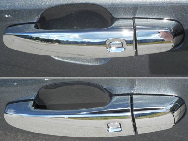 QAA - Chevrolet Malibu 2016-2020, 4-door, Sedan (8 piece Chrome Plated ABS plastic Door Handle Cover Kit Includes smart key access ) DH54136 QAA