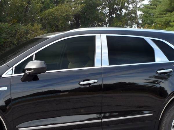 QAA - Cadillac XT5 2017-2020, 4-door, SUV (12 piece Stainless Steel Pillar Post Trim Includes two Front Pillars and one triangle piece, front of the mirror ) PP57263 QAA