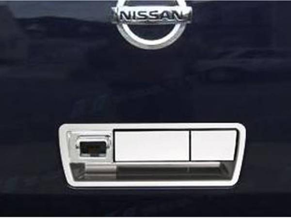QAA - Nissan Titan 2004-2015, 4-door, Pickup Truck (3 piece Chrome Plated ABS plastic Tailgate Handle Cover Kit Includes camera access ) DH24526 QAA