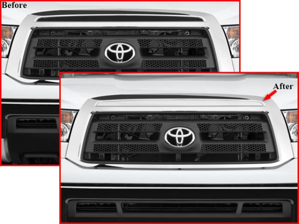 QAA - Toyota Tundra 2010-2013, 2-door, 4-door, Pickup Truck (1 piece Stainless Steel Front Grille Accent Trim Upper Insert ) SG10145 QAA