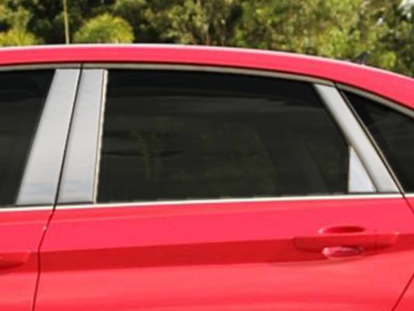 QAA - Volkswagen Jetta 2018-2020, 4-door, Sedan (8 piece Stainless Steel Pillar Post Trim Includes small rear triangle ) PP18667 QAA