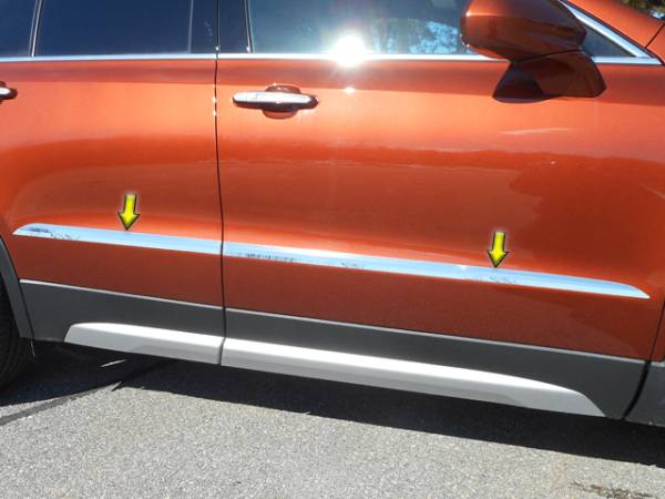 QAA - Cadillac XT4 2019-2020, 4-door, SUV (4 piece Stainless Steel Body Side Molding Accent Trim 1.5" Width ) AT59210 QAA