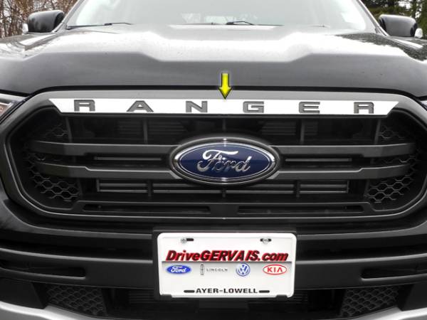 QAA - Ford Ranger 2019-2020, 4-door, Pickup Truck (4 piece Stainless Steel Front Grille Accent Trim NOTE: "A" and "R" pieces are very small.) SG59345 QAA