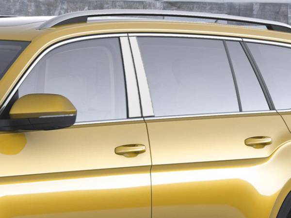 QAA - Volkswagen Atlas 2018-2020, 4-door, SUV (4 piece Stainless Steel Pillar Post Trim ) PP19650 QAA