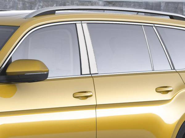 QAA - Volkswagen Atlas 2018-2020, 4-door, SUV (8 piece Stainless Steel Pillar Post Trim ) PP19652 QAA